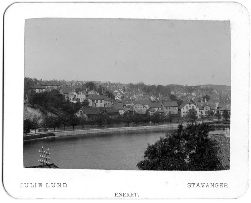 Postkort fra Julie Lunds postkortproduksjon. Breiavannet i Stavanger, antageligvis tatt mellom 1902-1904. Foto: Julie Lund/MUST-Stavanger Maritime Museum