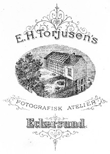 Reklame for "E. H. Torjusen's Fotografisk Atelier Eckersund". DFF-EHT0948.